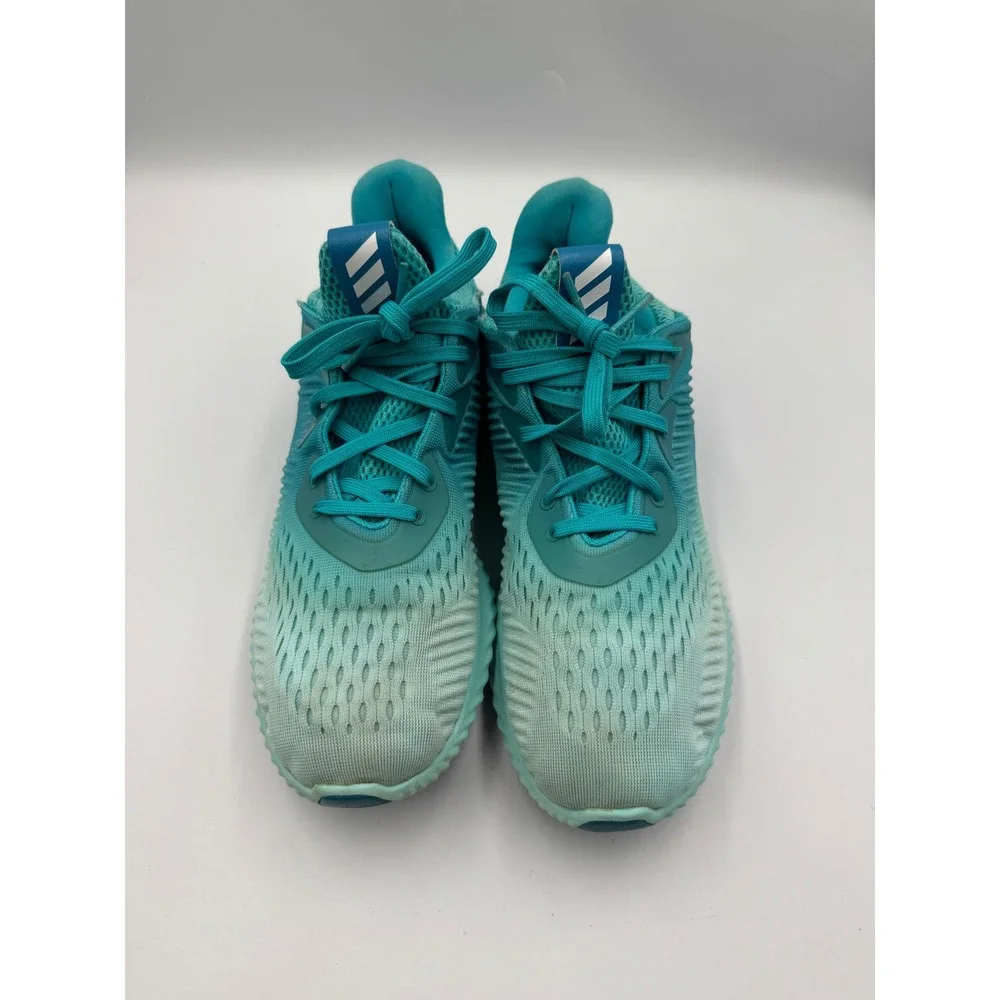 Adidas Running BW1199 Alphabounce EM Teal Blue 8.5 Mesh Bounce Athletic Sneakers